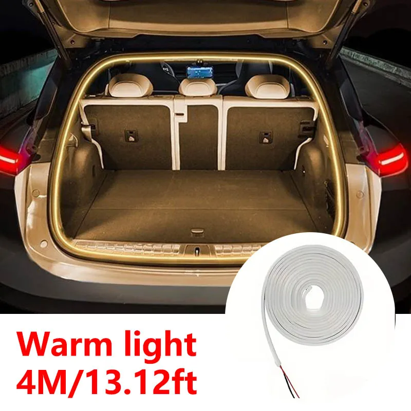 Auto hoge helderheid kofferbakverlichting omgevingslicht interieurdecoratie LED-bedrading gratis automatische detectie achterklep lichtstrip