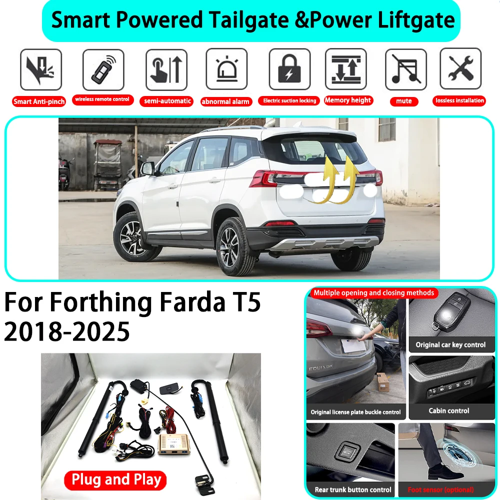  Para Forthing Farda T5 2018-2025: Kit de Abertura Elétrica Inteligente Automática OEM para Porta-Malas com Fechamento por Chave e Instalação Plug and Play