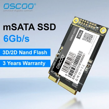 OSCOO MSATA SSD 128GB 256GB 512GB dahili katı hal sabit disk 3x5cm Mini SATAIII bilgisayar aksesuarları masaüstü dizüstü PC için