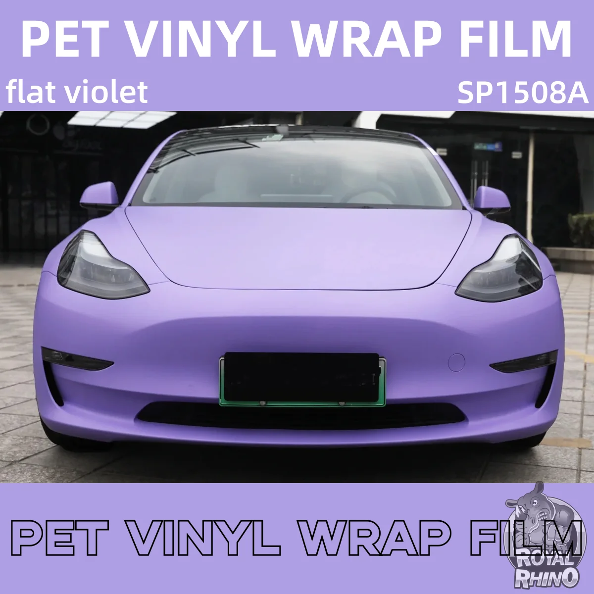 

Matte Flat Violet Color Changing Vinyl Film Rolls1.52*18M PET Car Wrap Vinyl Dry Stick Car Wrapping Film