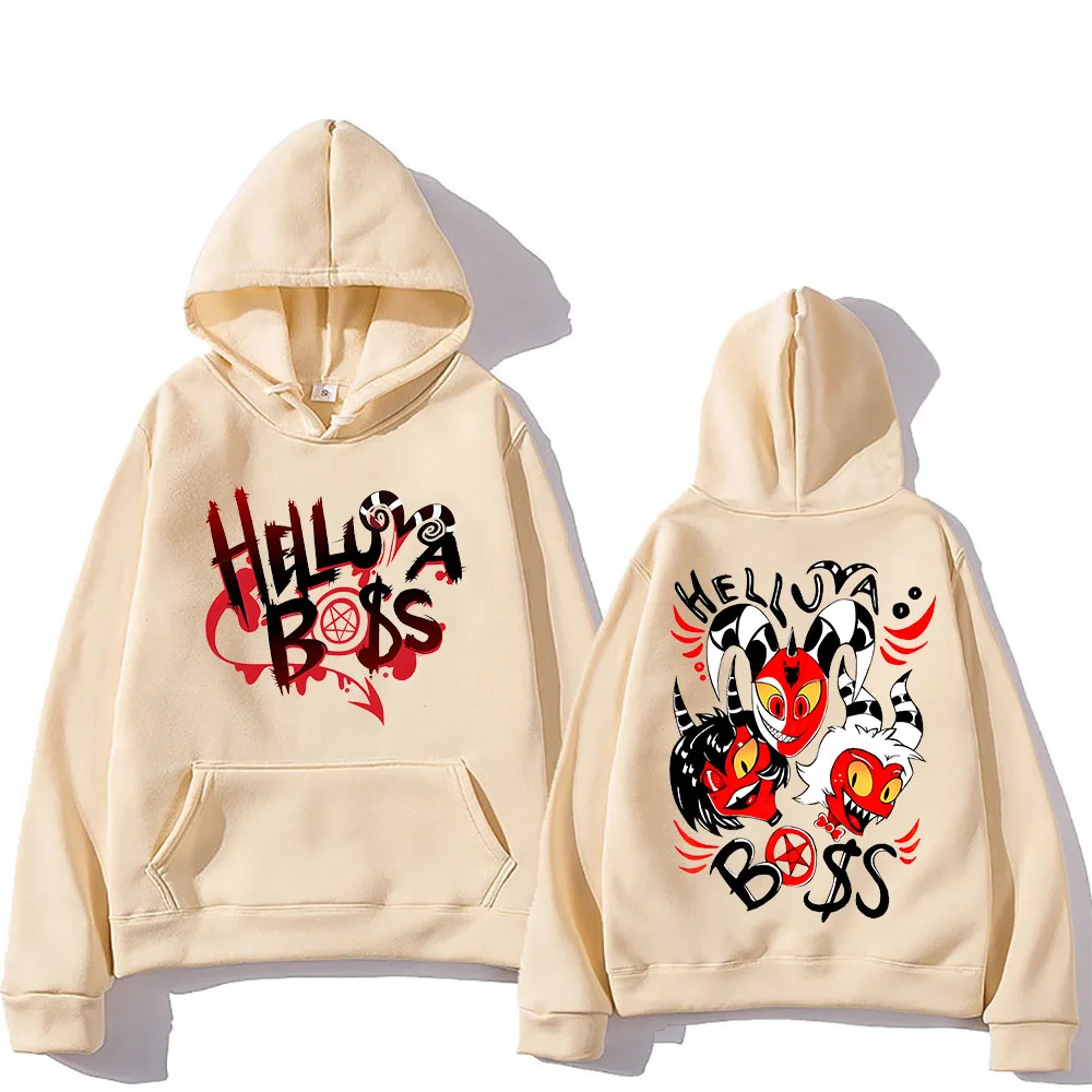 Helluva Boss Hooded Anime Print Cartoon Comfortable Sweatshirts Long-sleeved Harajuku Kawaii Clothes Sudaderas Cute Fleece Hoody