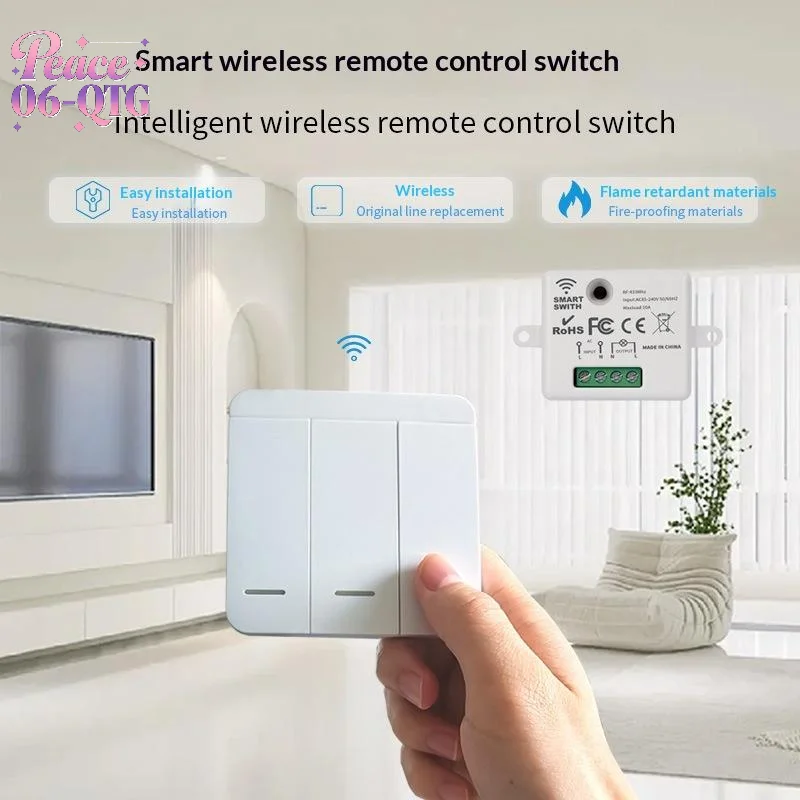 Hot Wireless ON OFF RF433 Module Remote Control Light Switch 1/2/3 Gang Push Button Wall Light Switch For Light Bulb Chandelier
