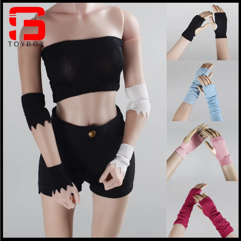 In Stock CHILI TOYS 1/6 Female Arm Sleeve Gloves Wrist Guard Clothes Accessories Model Fit 12'' Soldier Action Figure Body Dolls