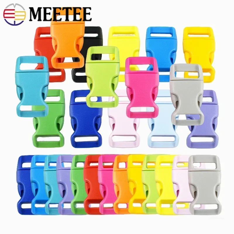 20/30/Pcs 10/15/20/25mm  Plastic Release Buckle Colored Side Clasp for Dog Collars Backpacks Webbing Adjust Buckles DIY Sewing