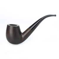1Pc Ebony Wood Pipe Smoking Pipes Portable Smoking Pipe Herb Tobacco Pipes Grinder Smoke Gifts Black/Coffee