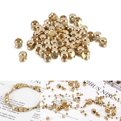 30-100pcs/set Square Shape Metal Brass Beads Solid Loose Spacer Beads For Bracelets DIY Jewelry Making Findings Accessories