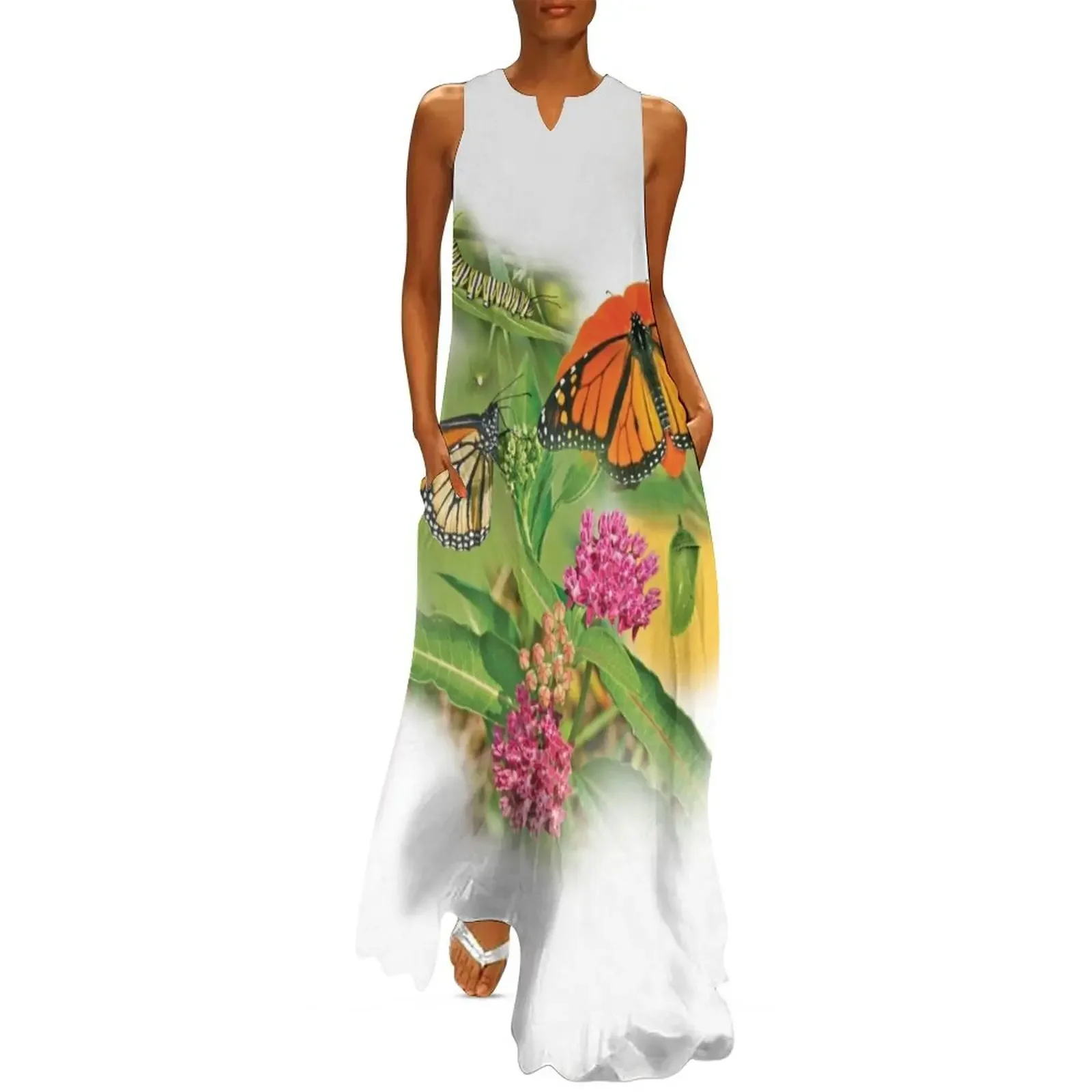 

Monarch Life Cycle Long Dress bandage dress dress for women summer Prom gown birthday for women
