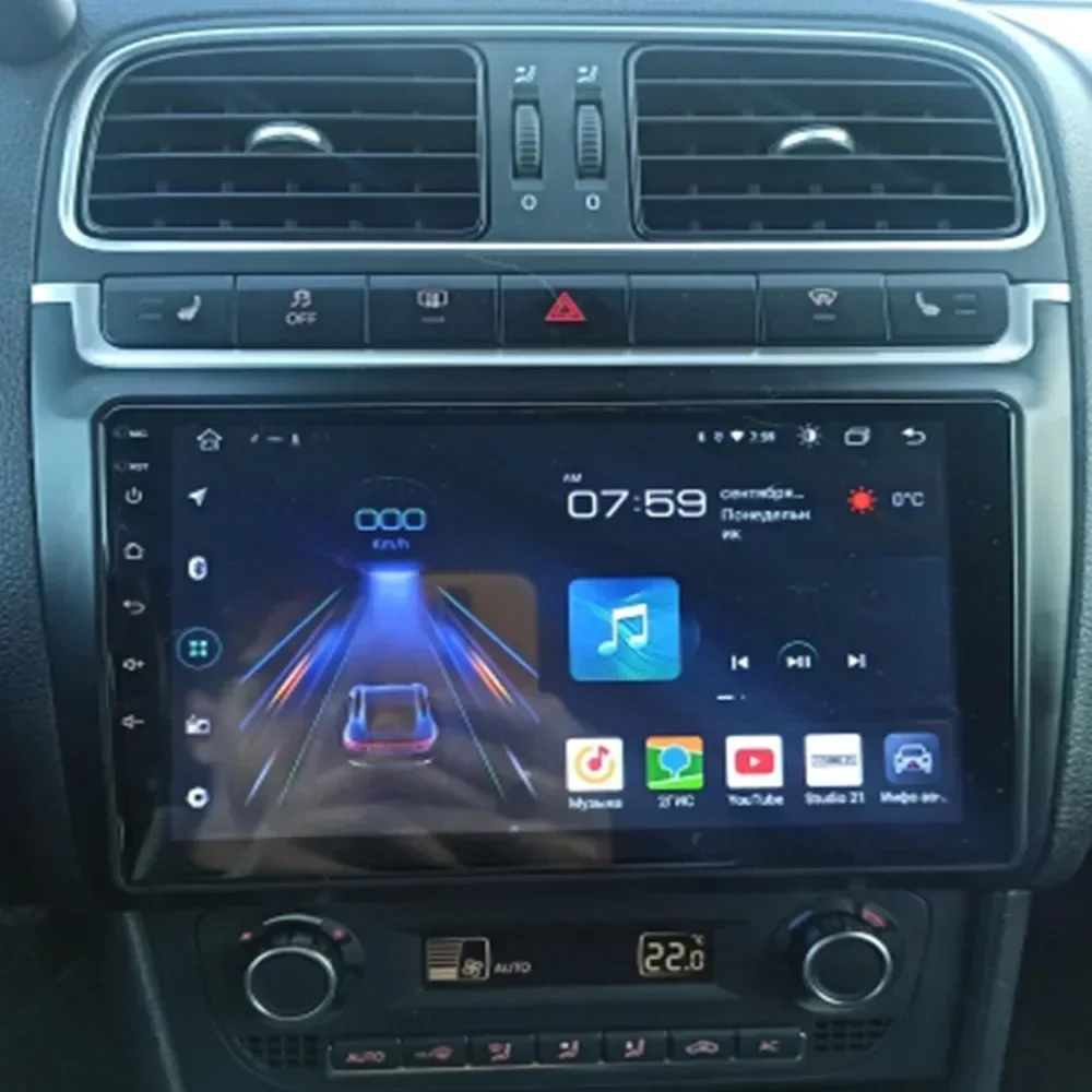 2 Din Android 13 Автомобильный стерео радио DVD GPS Мультимедийный видеоплеер 5G Wi-Fi камера DSP Carplay для Volkswagen POLO 5 седан 2008-30