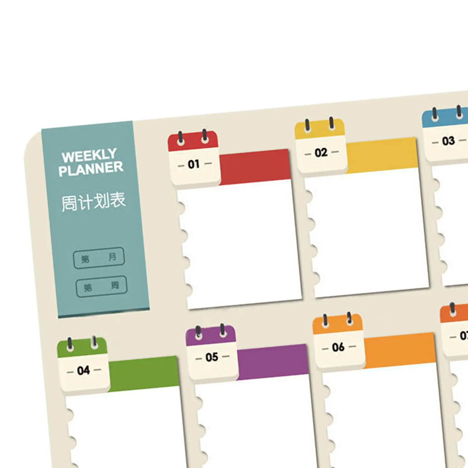 Refrigerator Decoration White Board Calendar Memo Planning Board Suction Self