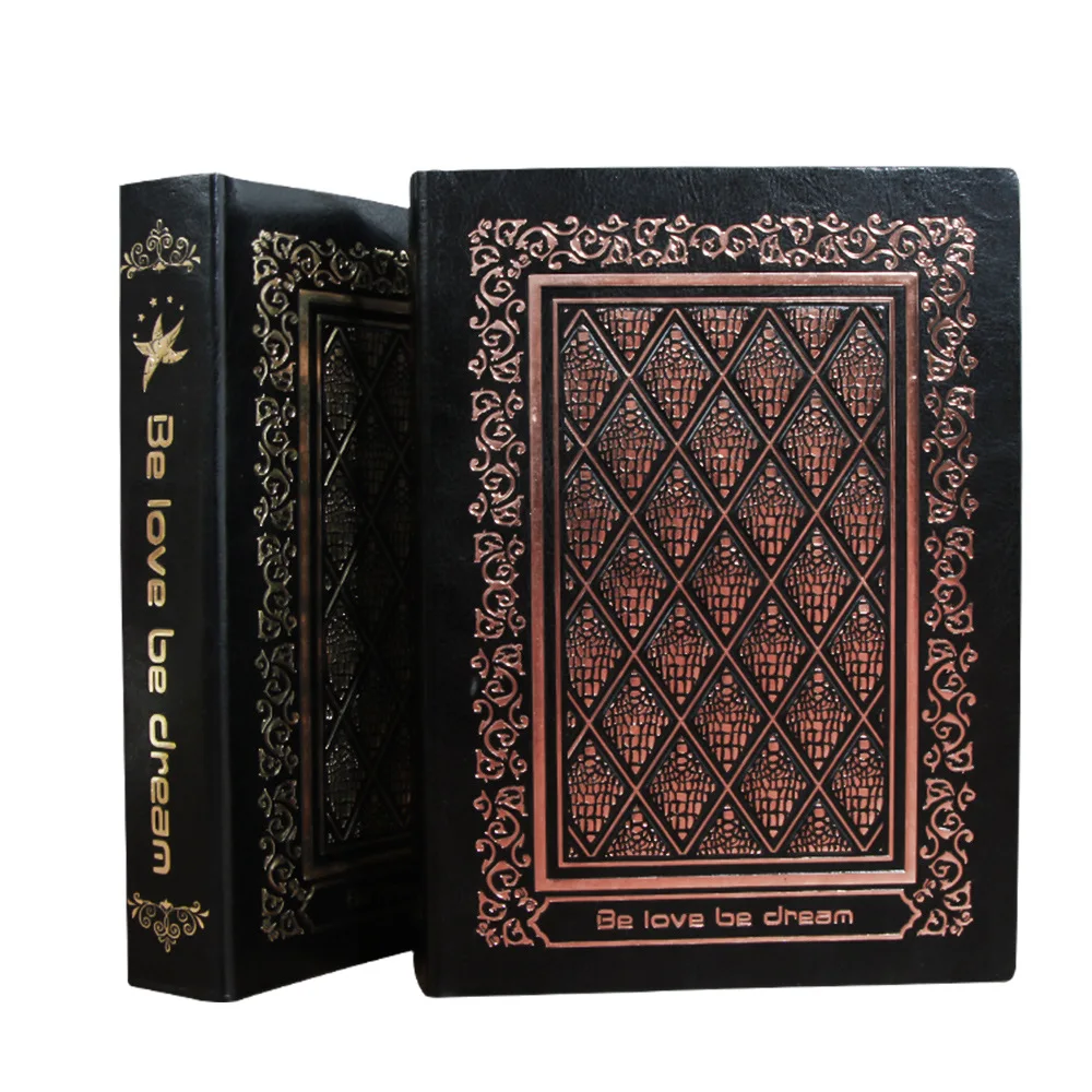 Retro European-style Embossed Notebook Three-dimensional PU Leather Thickened Kraft Paper Hardcover Notepad Nostalgic Exquisite