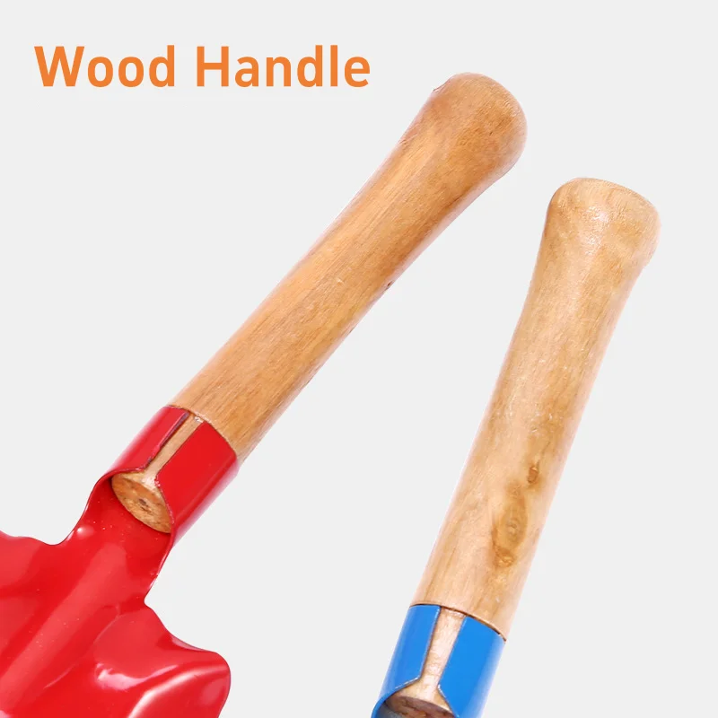 1set Gardening Tools Kit Wooden Handles Small Digging Shovel With Rakes For Outdoor Flower Gardening Accessories