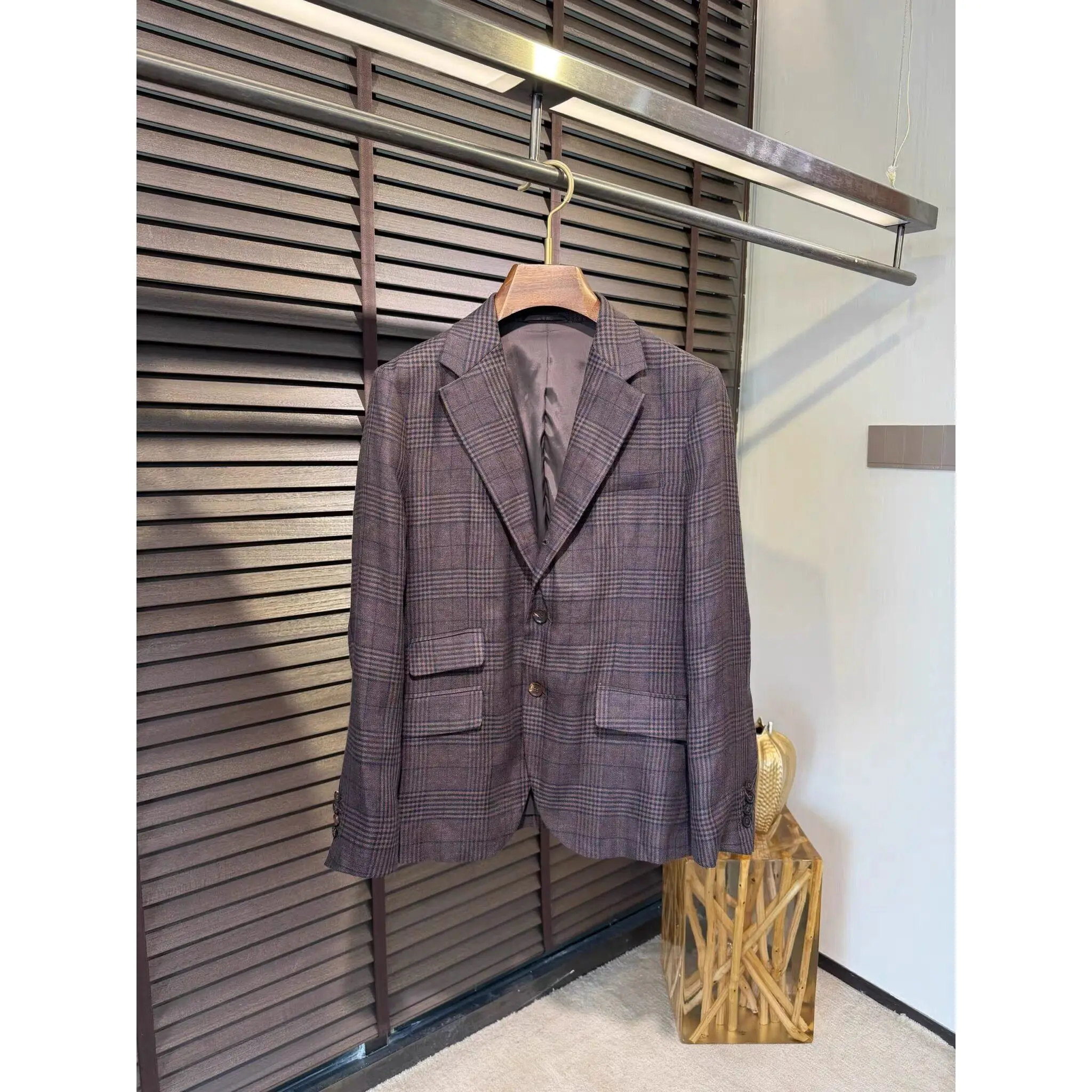 Italian BC Old Money Style Spring British 100% Linen Business Casual Suit Jacket Trousers Set