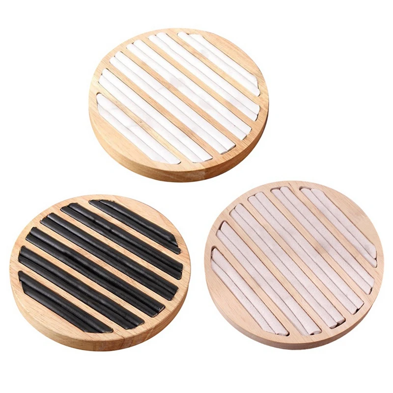 

Bamboo Wood Ring Earrings Storage Box Display Tray Jewelry Hundred Ring Earrings Tray Display Tray Counter Storage