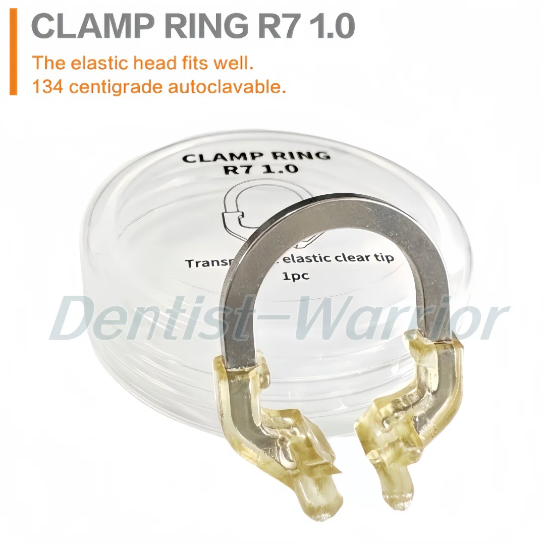 

New Dental NITI Transparent Elastic Clamp Ring R7 1.0 Sectional Contoured Matrix System Clamp Ring