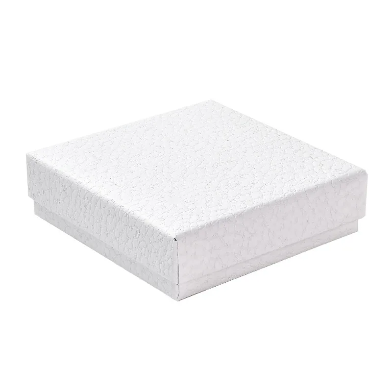 2pcs Square jewelry gift box, exquisite necklace display box.The paperboard packaging makes it convenient for displaying jewelry