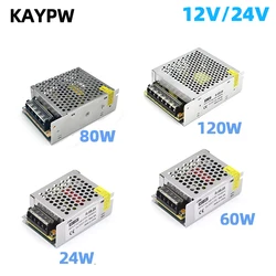 Fuente de alimentación conmutada, transformador de luz de 15W, 24W, 60W, 120W, CA de 110V, 220V a CC de 12V y 24V, fuente de alimentación para tira Led CCTV