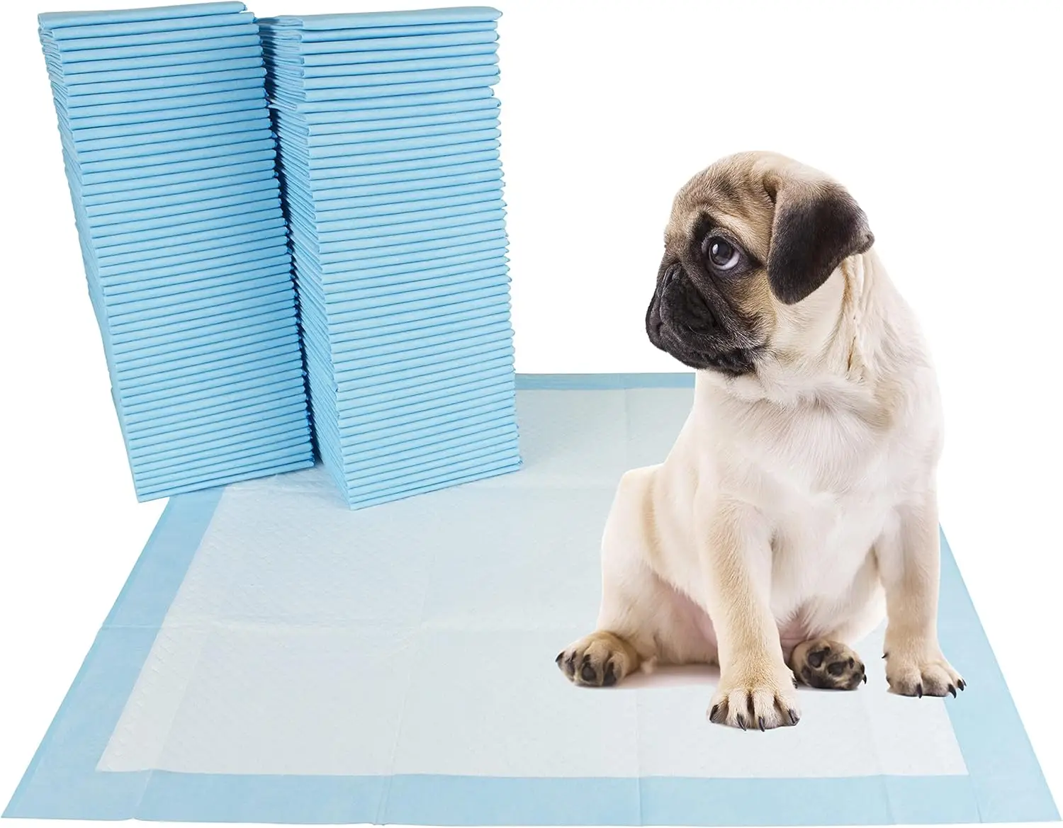 

Puppy Pads XL 320 Count 34"x28" - Leak-Proof Pee Pads for Dogs with 6-Layer Design, Rapid Dry Sheet & Attractant - Dog Pad Extra