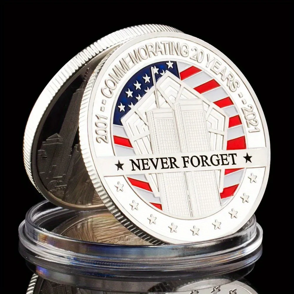 Nowy Jork 9/11 złoty platerowana moneta USA 11 września nigdy nie zapomnij wyzwania moneta do kolekcjonowania pamiątkowa moneta