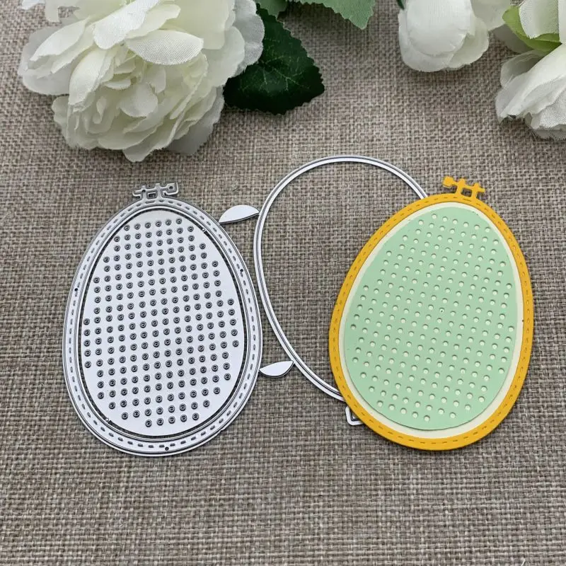 Egg embroidery frame tag Metal Cutting Dies For DIY Scrapbooking Decorative Embossing Handcraft Die Cutting Template Mold