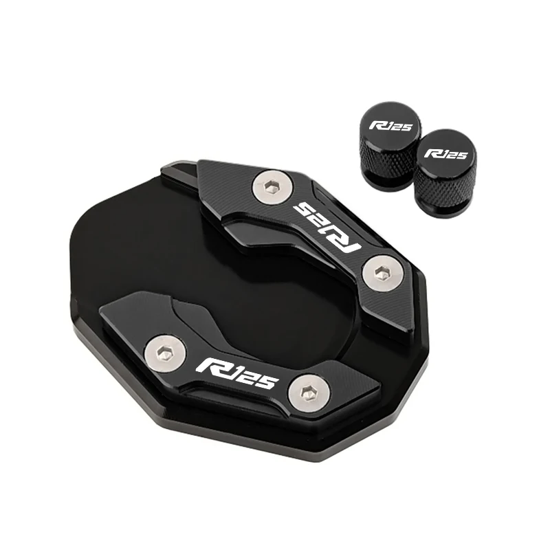 For YAMAHA YZF R125 R125M YZFR125 2017-2022 Motorcycle Valve CNC Kickstand Foot Side Stand Extension Pad Cover Protector