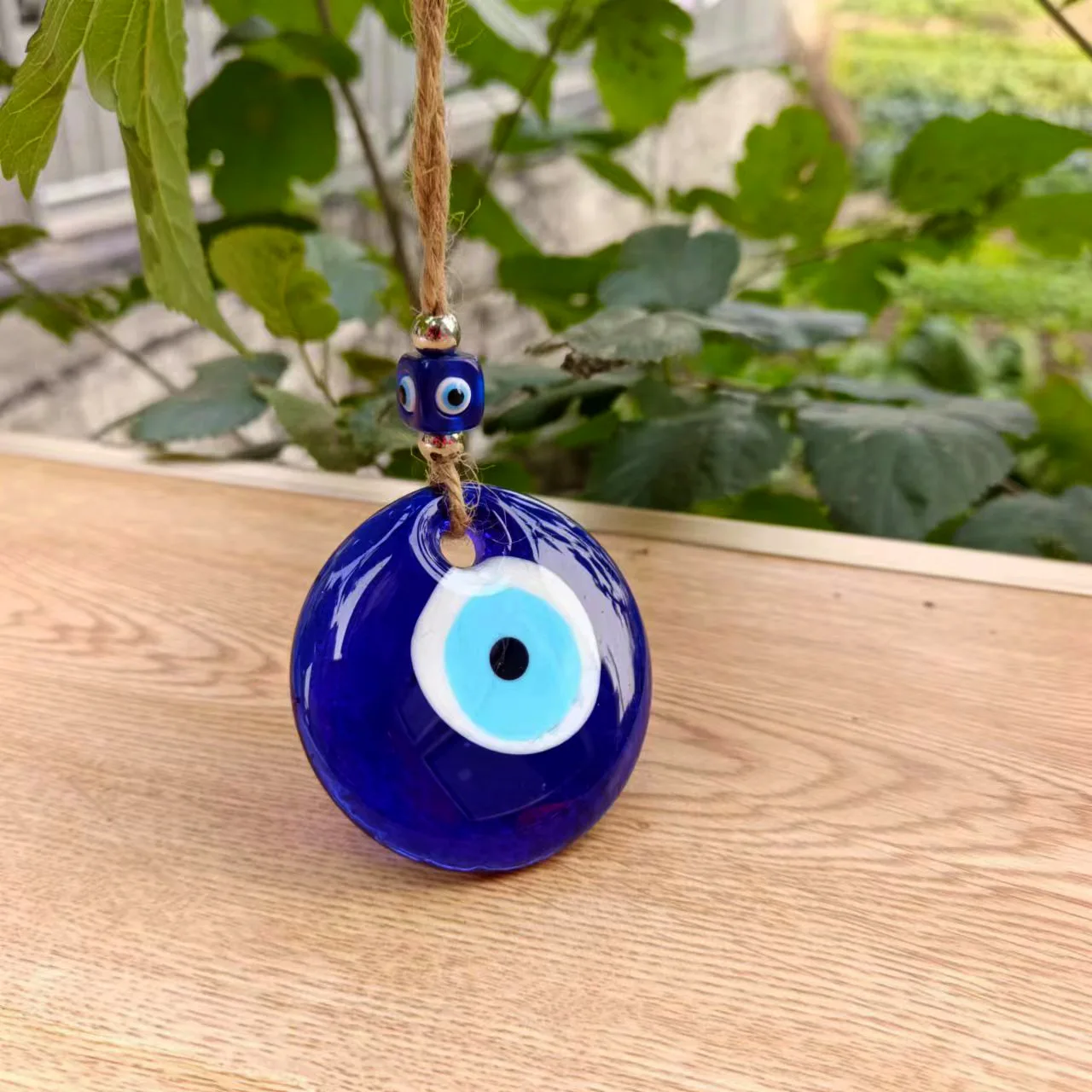 Evil Eye Design Hanging Decor, 1 Count Braided Decorative Pendant, Wall Hanging Decor for Home Living Room Bedroom, Car Decor