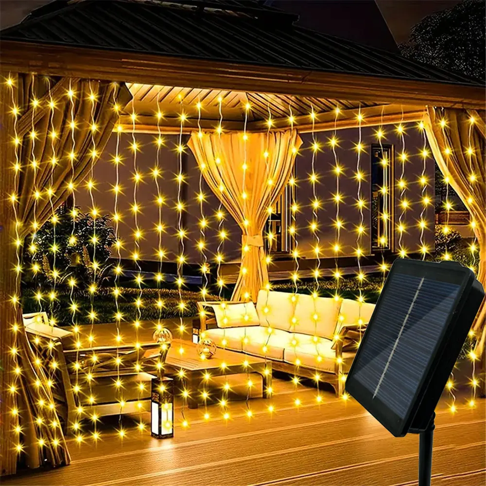 

3M/6M Christmas Wedding Garden Decor Solar LED Garland Festoon Fairy Curtain String Light Room Decoration Outdoor Holiday Light