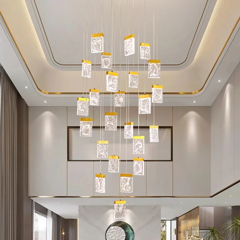Stairwell Duplex Hollow living room Long Nordic restaurant Bar loft Apartment High