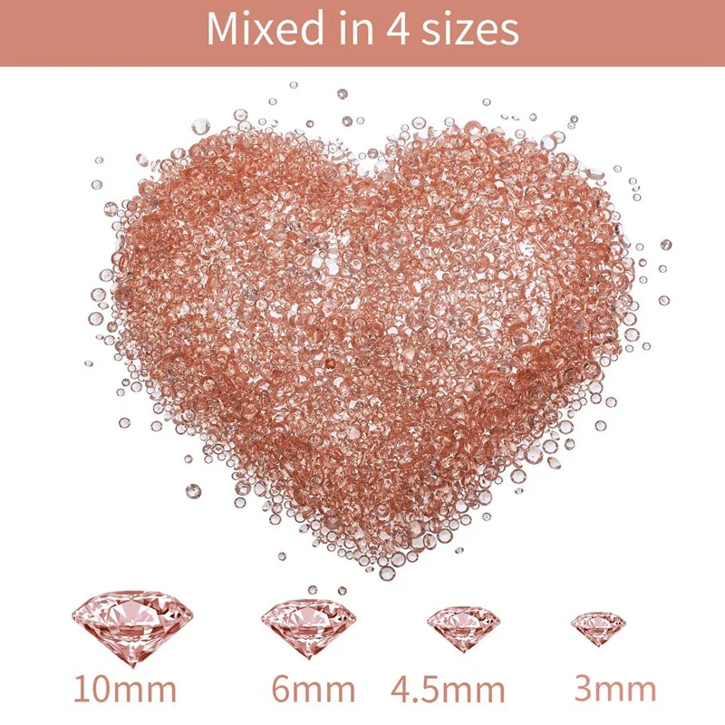 6000 Pcs Acrylic Diamonds Clear Table Scatter Crystals For Vase Filler Christmas Wedding Birthday Party Table Decor