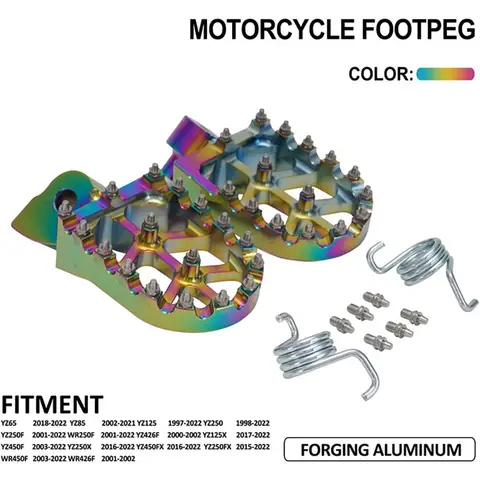 Fotpinnar till Dirt Bike, motorcykelfotpinnar, CNC-monterade för YZ65 1823, YZ85 0223, YZ125 9723, YZ250 9823, YZ250F WR250F 0123, YZ450F WR450F 0323 10 best sales yz65 - №5