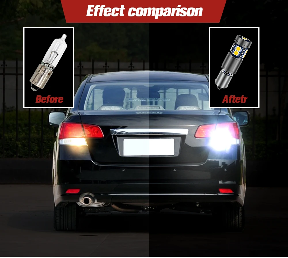 Fehlerfreie Weiße Bay9s H21W 64136 LED-Lampen für Volkswagen VW Golf MK7 GTD GTI R TSI LED-Rückfahrleuchten 12-24V – Detail 3