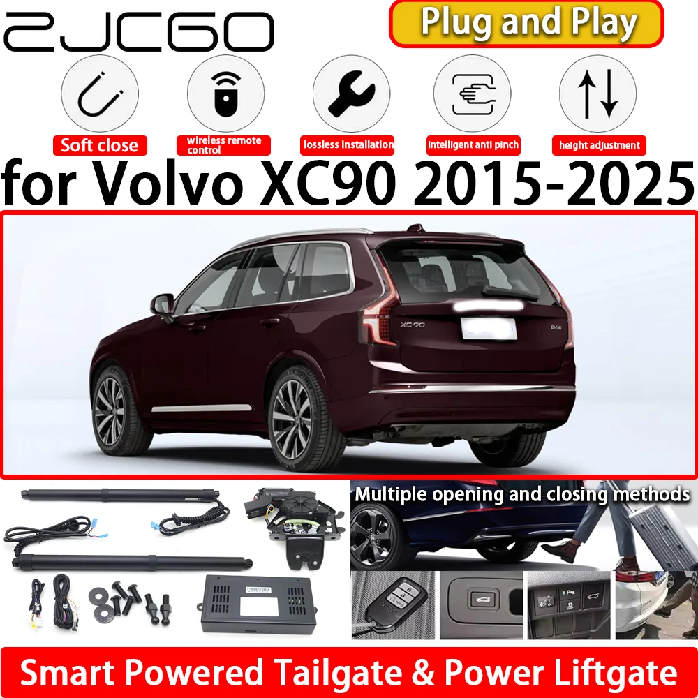 

ZJCGO for Volvo XC90 2015-2025 OEM Automatic Electric Powered Tailgate Power Liftgate Tail Gate Lift Kit System Plug & Play