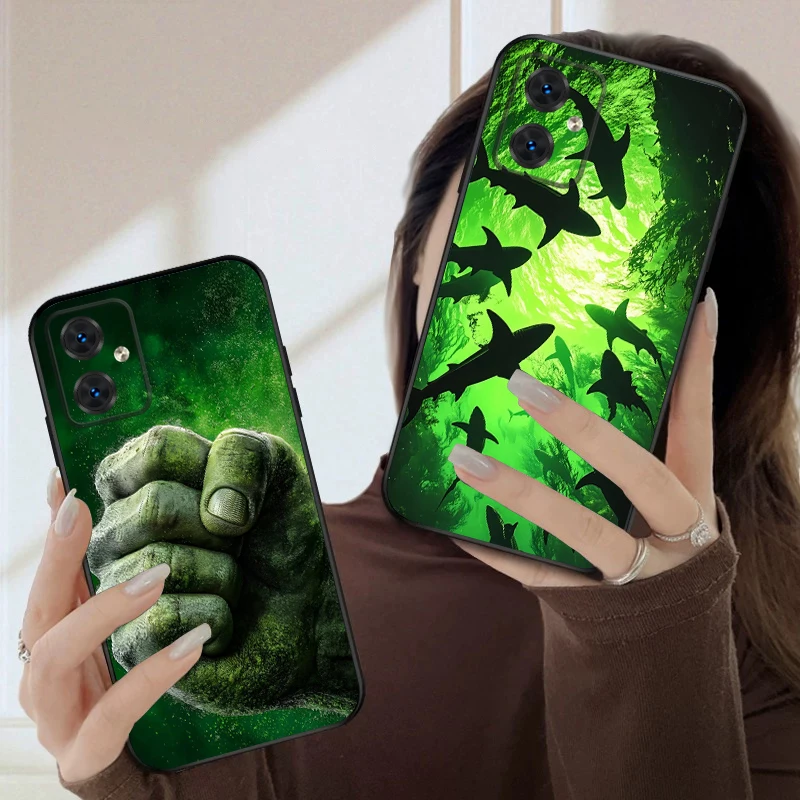 

A cute green fist For Motorola Moto G04 05 14 15 24 34 35 54 55 75 84 85 Edge 40 50 Fusion 60 Fusion silicone soft phone case