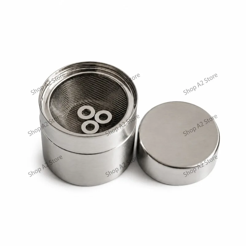Scraper Shaker Style Stainless Steel Matcha Sifter Can, Built-in Mesh Sieve, Matcha Powder Storage Container