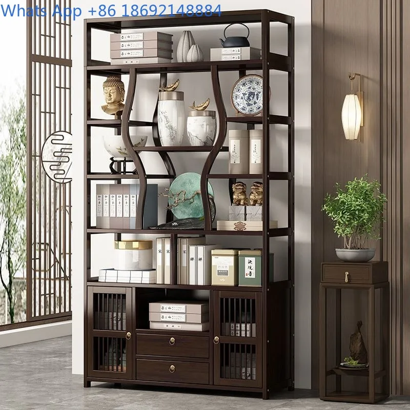 

New Chinese Duobao Pavilion Multi-layer Bookcase Living Room Simple Multi-layer Furniture Tea Partition Display Cabinet