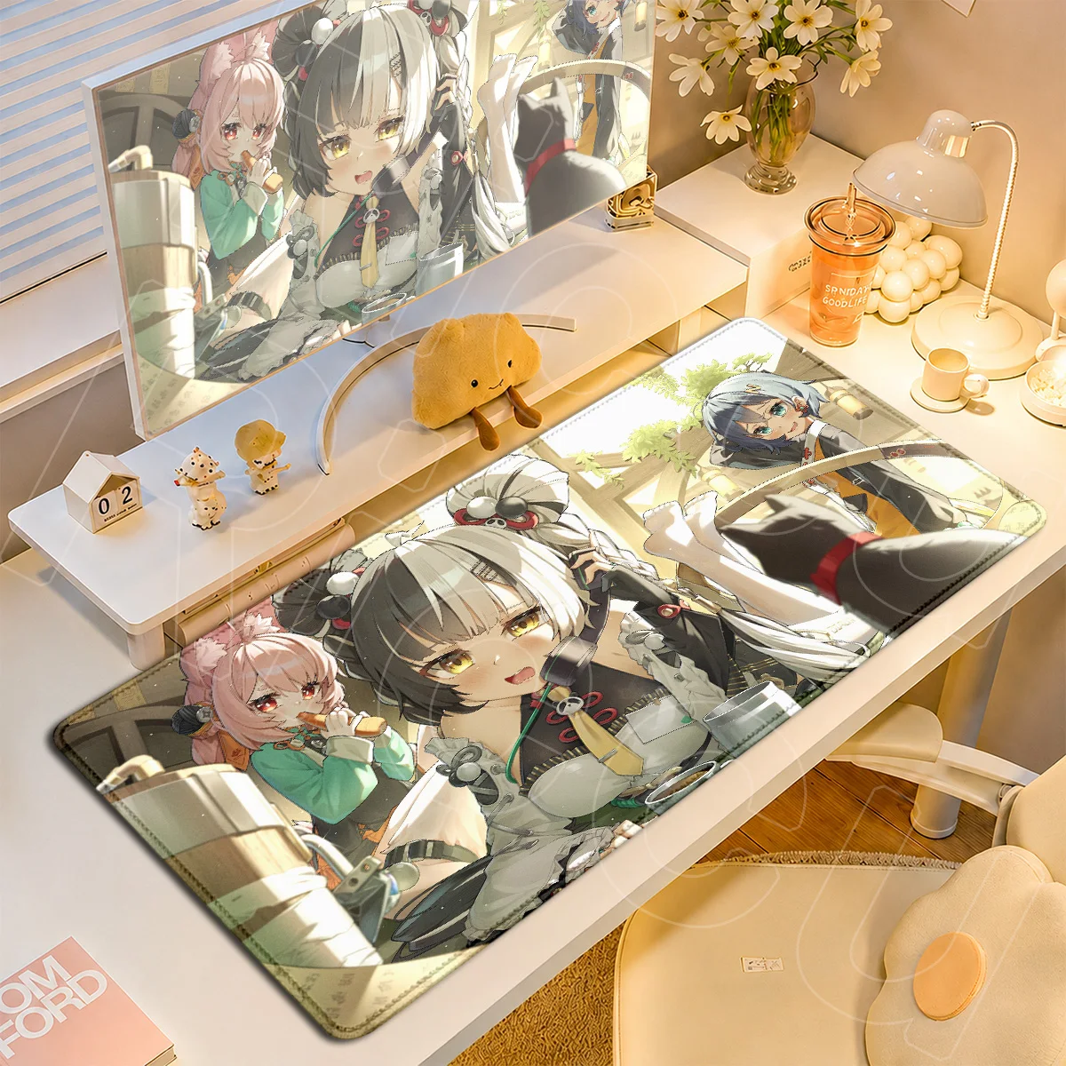 Zenless Zone Zero Hot Gaming Large Desktop Rug ZZZ Cute Girl Dialyn Mouse Pad HD Printing Notebook Rubber Keyboard Mat 900x400mm
