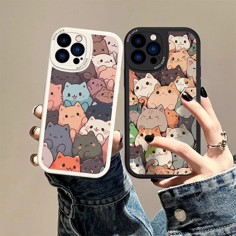

For iphone16promax painted iPhone14plus Lambskin iPhone15pro phone case iPhone13 All-inclusive iPhone12 anti-fall iPhone11 case