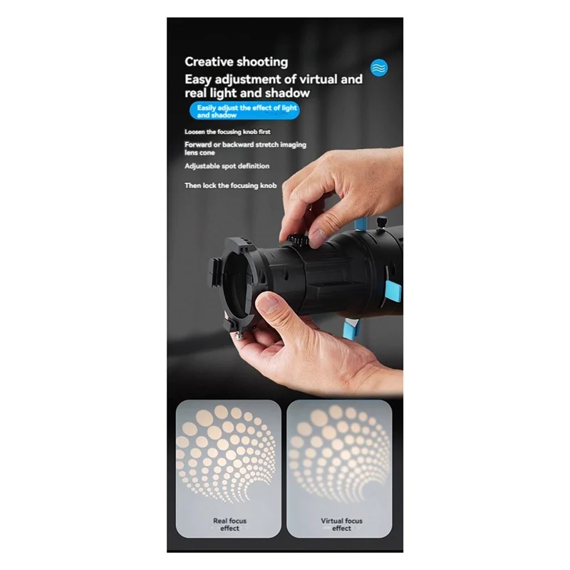 

Focalize Snoot Photography Photo Condenser With Geometric Sheet Shapes Gobo Filter Gels For Photo Studio