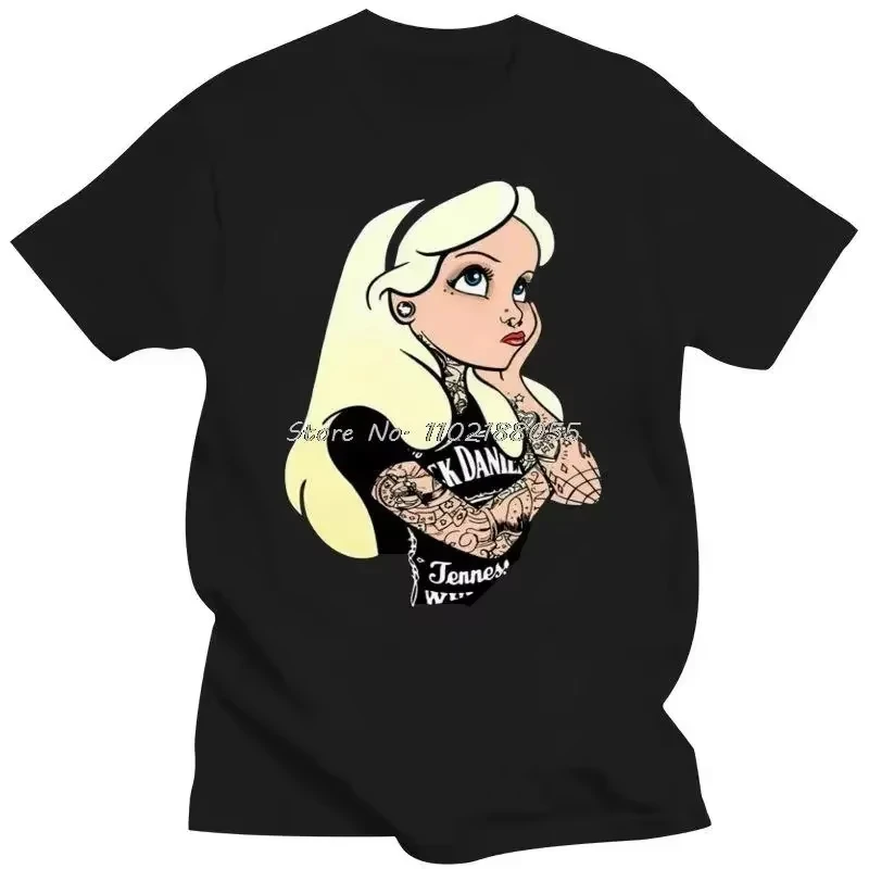 

Anime Wonderland Punk Rock Y2k Tops Gothic Women Fashion T-Shirt Women Hip Hop Harajuku Streetwear Cotton T-Shirt