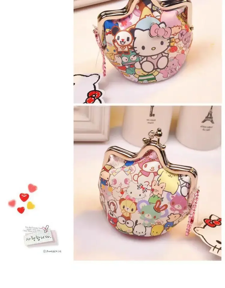 Sanrio Hello Kitty coin purse, retro cute cartoon coin bag, small change bag