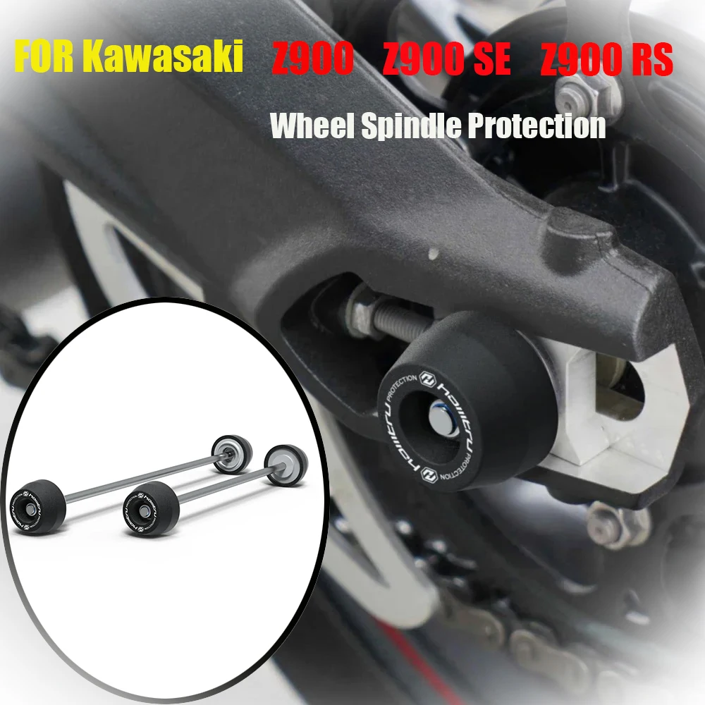 

For Kawasaki Z900 Z900 SE Z900RS 2017-2023 Front Rear Wheel Spindle Crash Protection