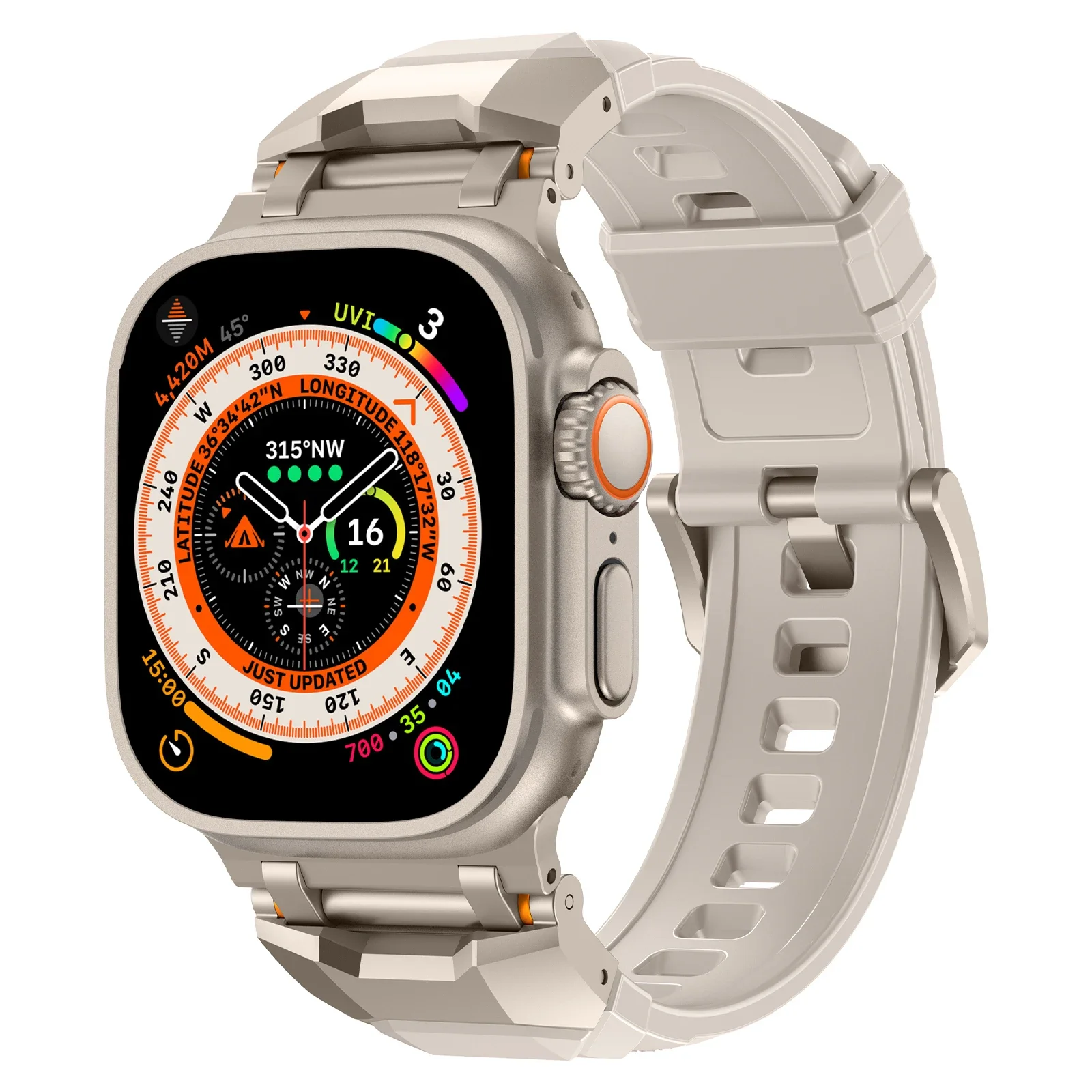 Rubber Sports Band for Apple Watch Ultra 2 49mm Series 9 8 7 Se 6 5 4 Strap for IWatch Ultra 45mm 42mm 44mm Luxury TPU Bracelet