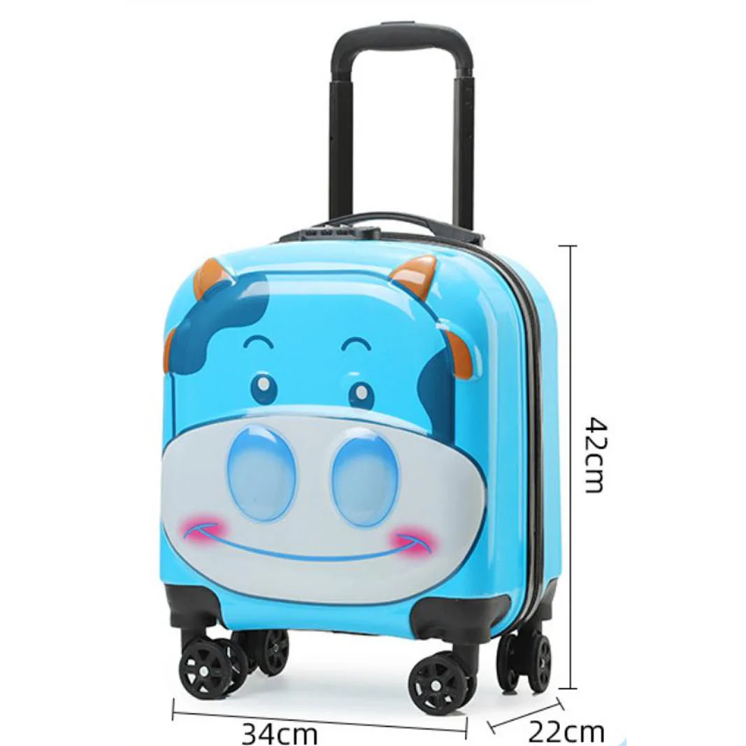 18 Inch Họa Tiết Hoạt Hình Dễ Thương ABS + PC BabyTravel Vali Trên Bánh Xe Trẻ Em Mang Theo Hành Lý Nội Trú Dành Cho Bé Trai Và Bé bé Gái Miễn Phí Vận Chuyển