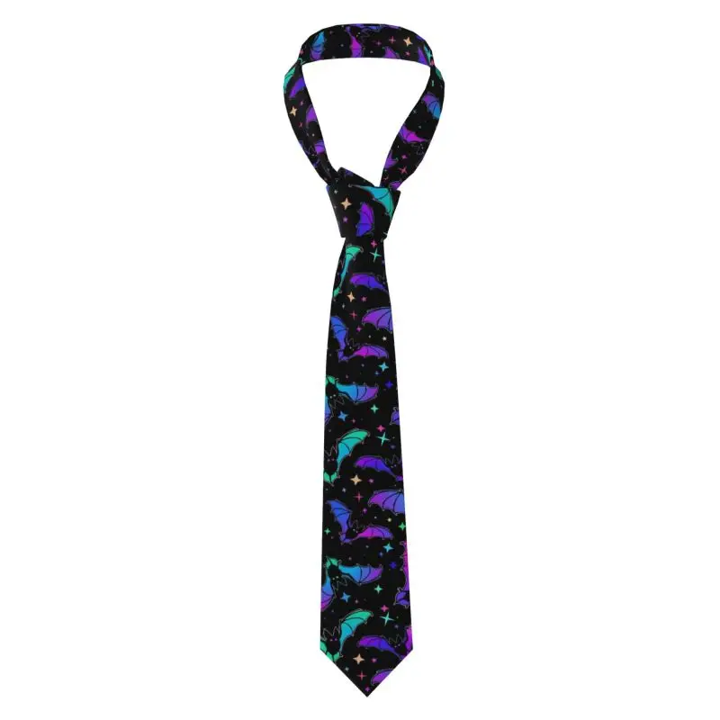 Halloween Bats Novelty Ties for Men Novelty Funny Neckties Classic Casual Men's Tie for Party Business Every Outfit Gifts