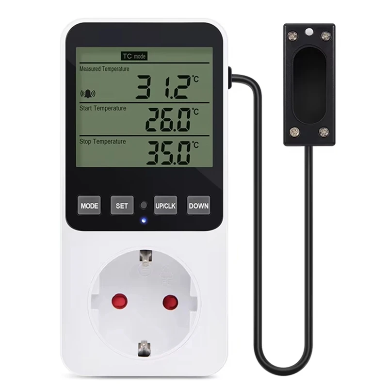 Digital Display Temperature And Humidity Controller Socket Thermostat Heating And Cooling Regulator Smart Socket EU Plug