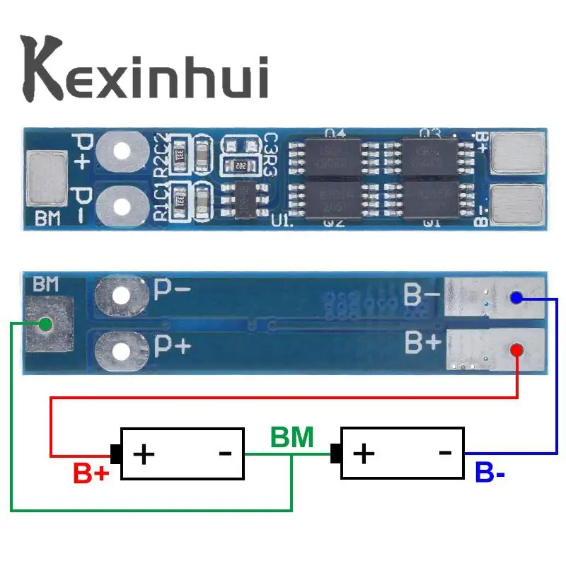 2S 7.4V 8A Li-ion 18650 Lithium Battery Charger Protection Board 8.4V Overcurrent Overcharge / Overdischarge Protection