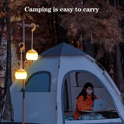 New Outdoor Atmosphere Night Light Camping Portable Lighting LED Tent Light For Snow Peak Lantern Flower Rechargeable Flashlight