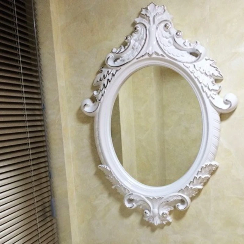 

Retro oval wall-mounted bathroom mirror, bathroom mirror decorates the entrance