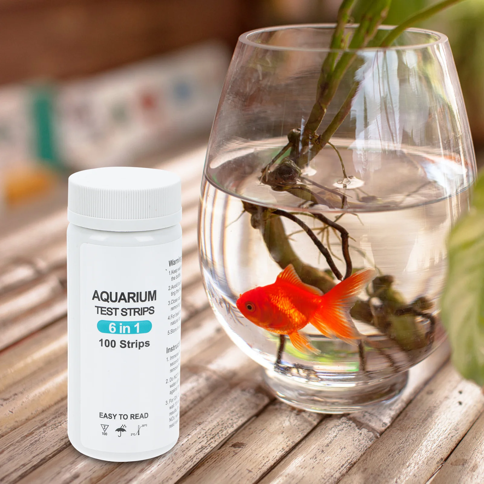 

Aquarium Test Paper 6 in 1 PH Hardness Alkalinity Chlorine Water Test Strips for Pools Hot Tubs Spas Paper Strips for Testing