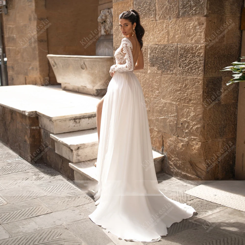 Vestidos De Novia Vintage, Vestidos De Novia elegantes, Apliques De encaje, batas De manga larga para novias, Vestidos De Novia personalizados 2025