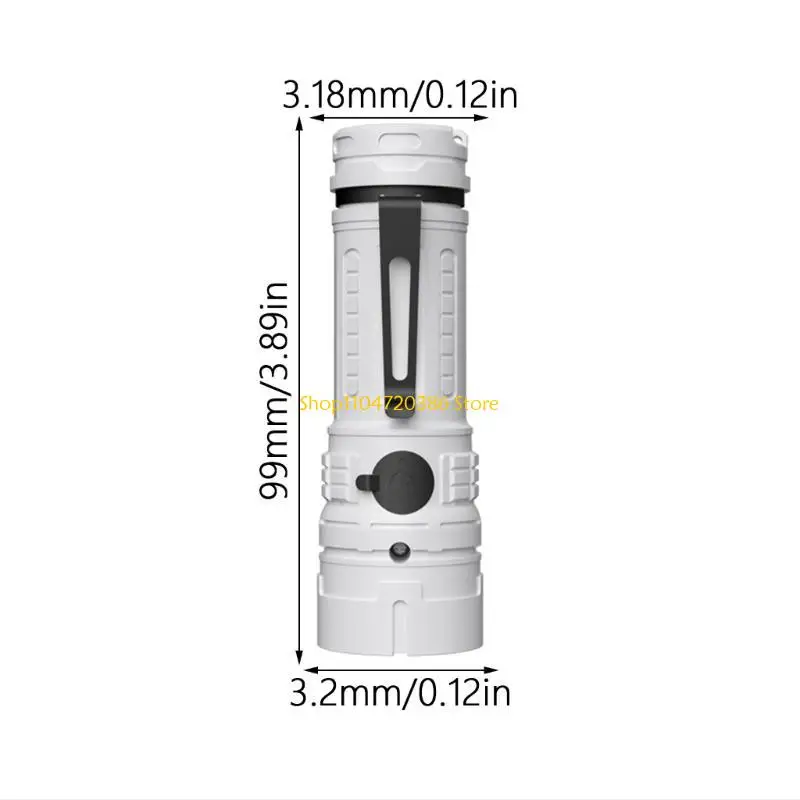 K0EA Rechargeable LED Flashlight with 3 Light Model for All Scenario, Unisex